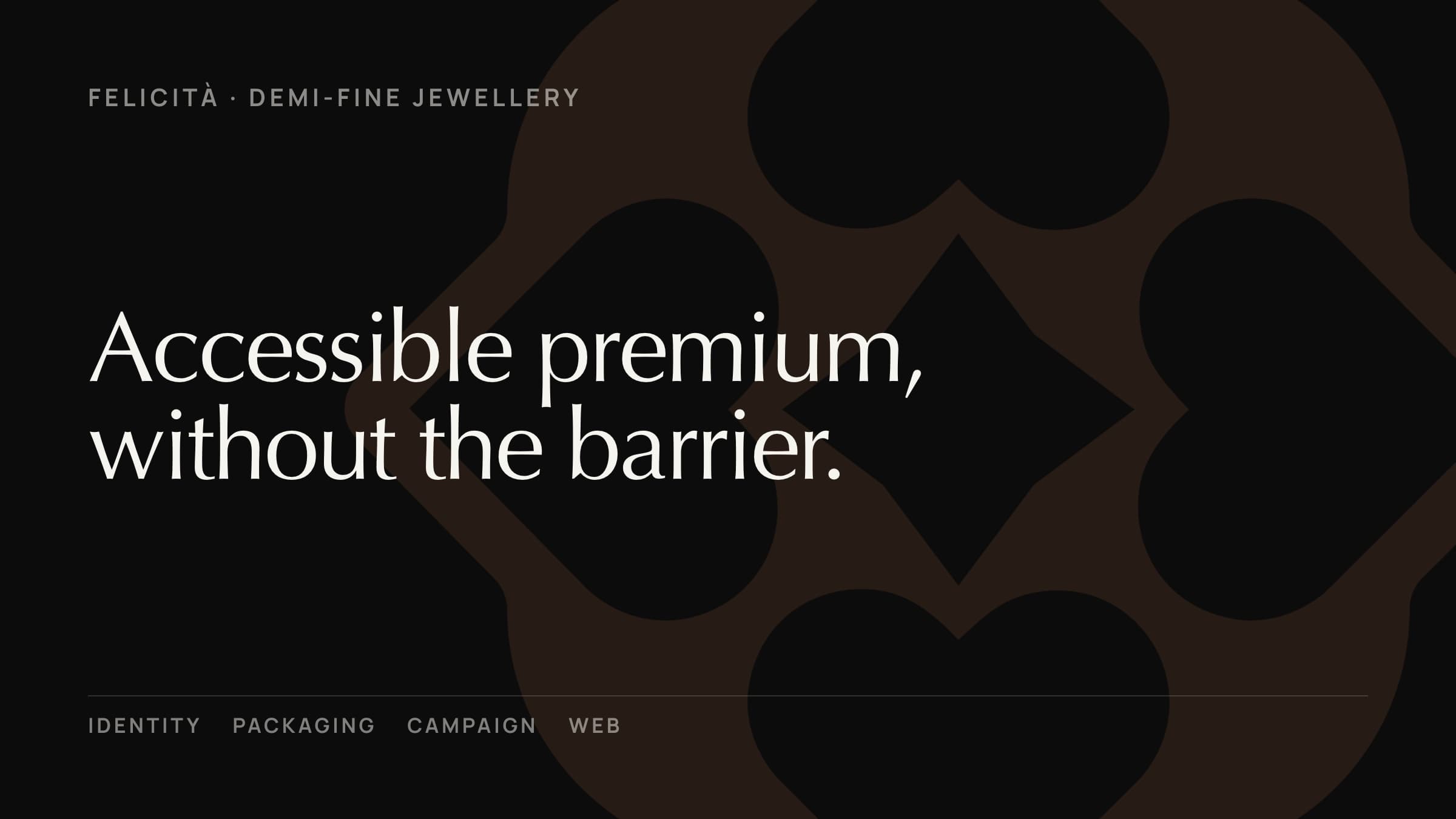 Felicità — demi-fine jewellery brand identity
