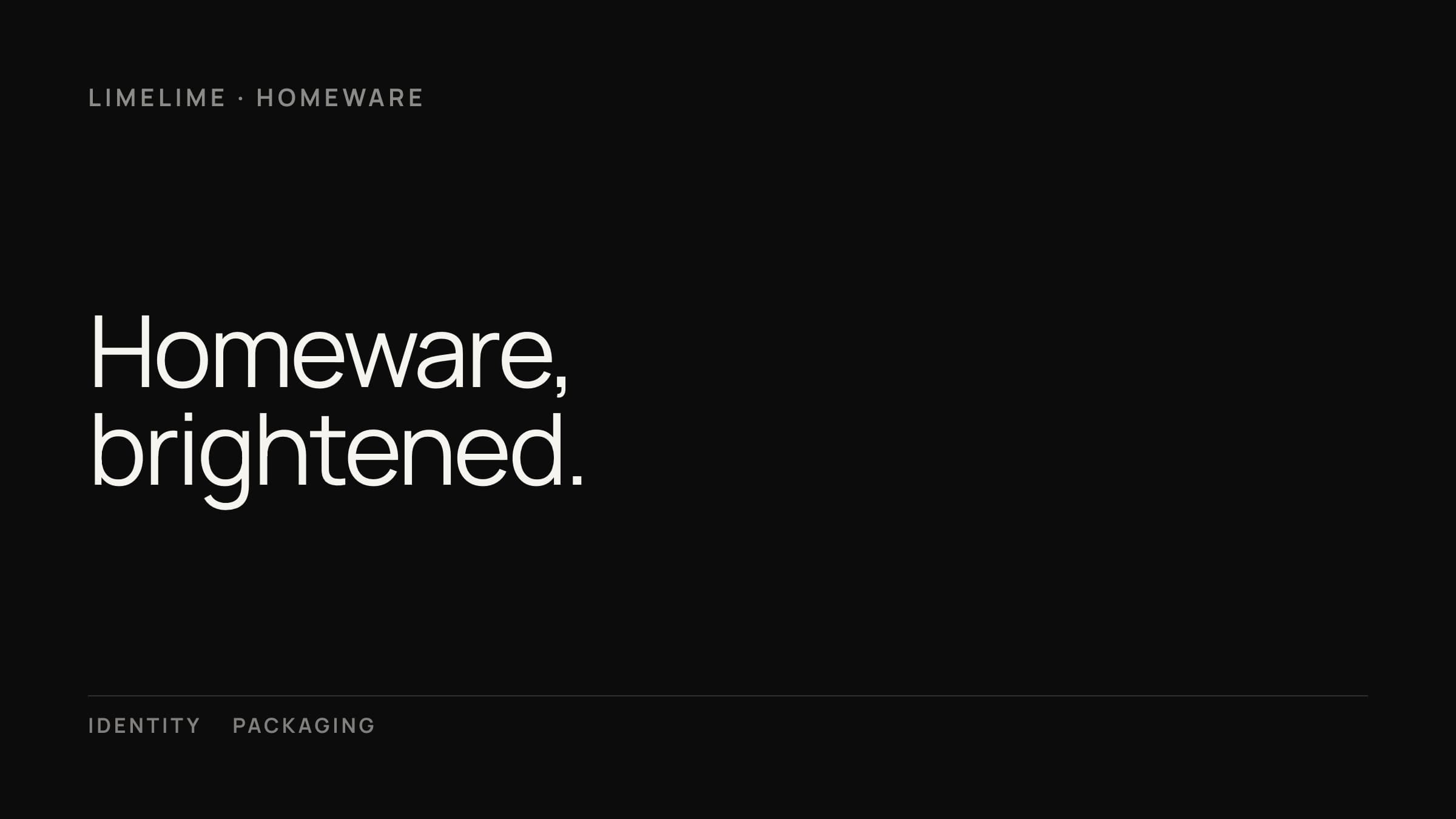 Limelime — homeware brand identity