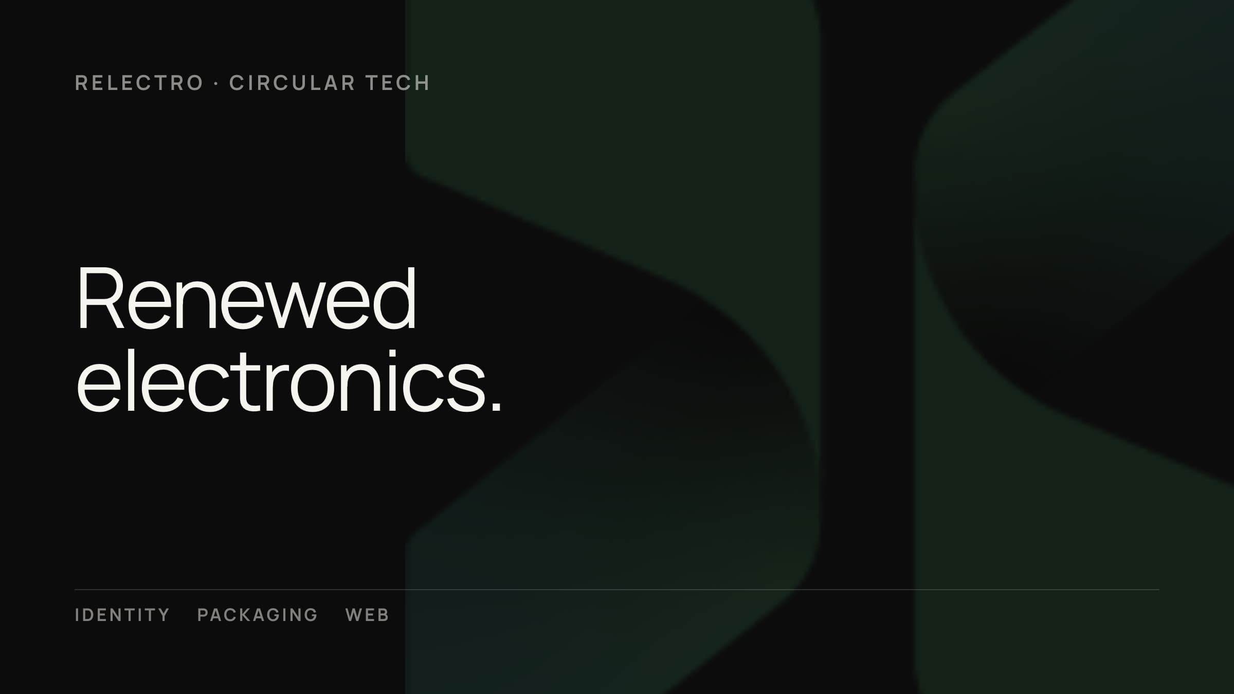 Relectro — refurbished electronics brand identity