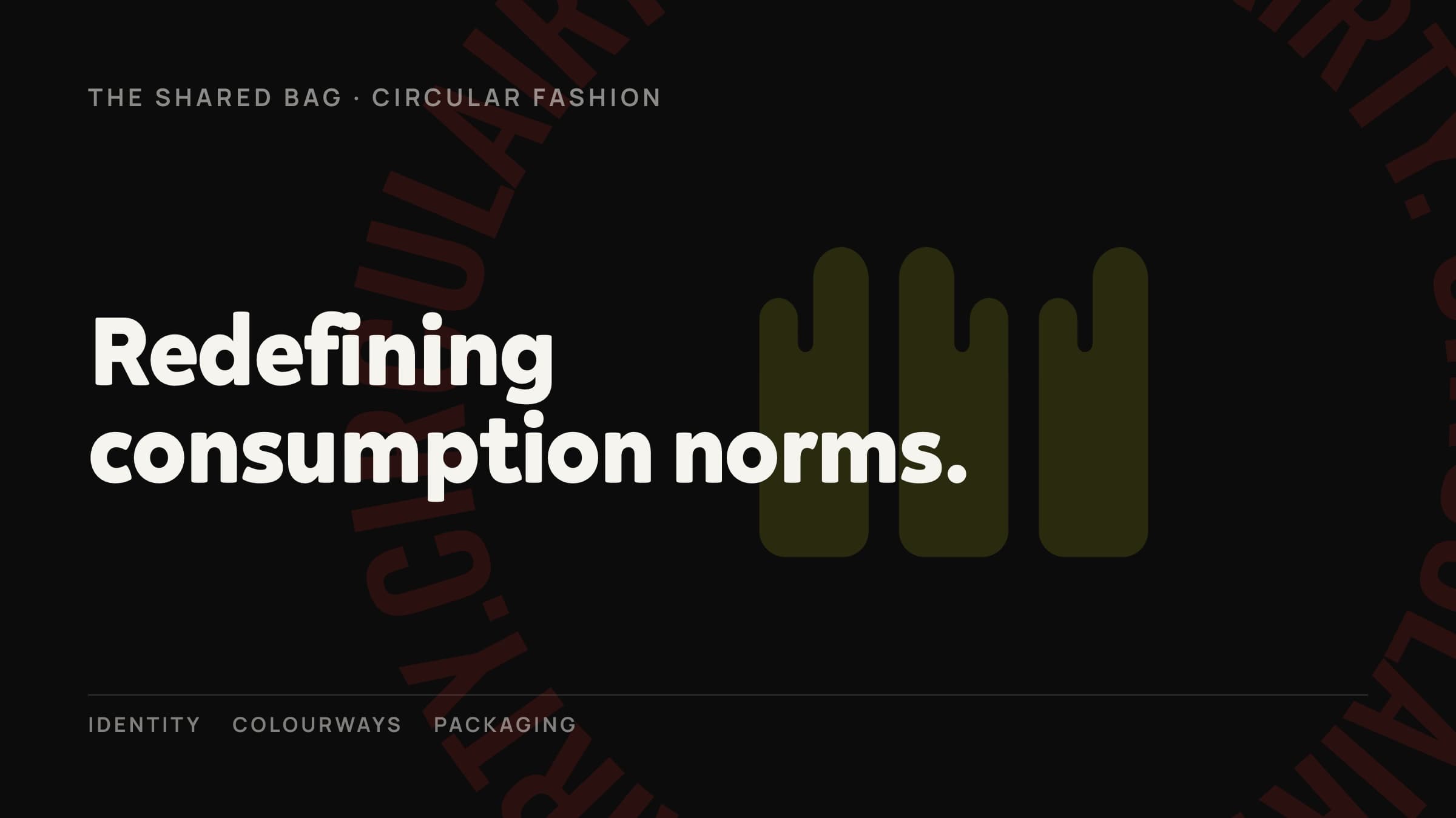 The Shared Bag — circular fashion brand identity