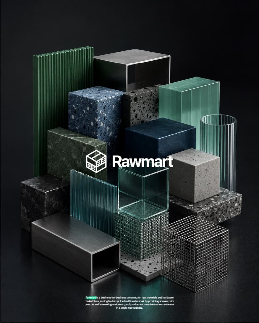 Rawmart material composition board