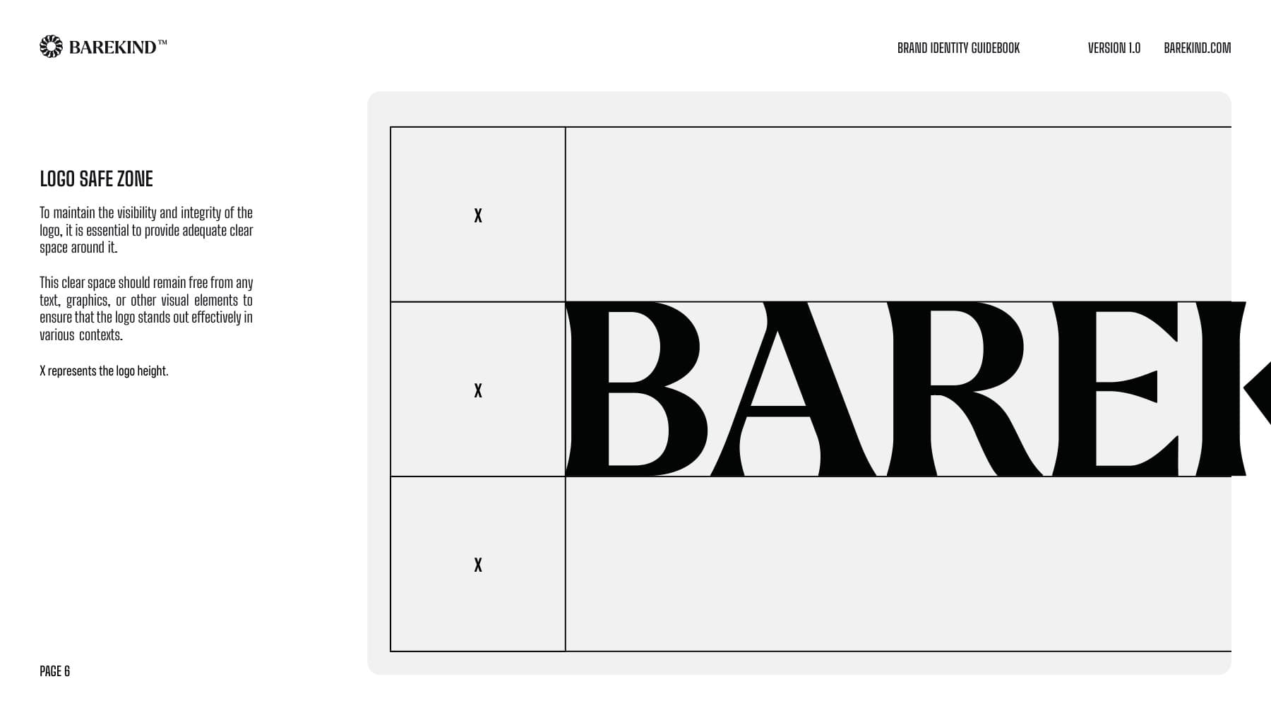 barekind brand guidebook — logo construction