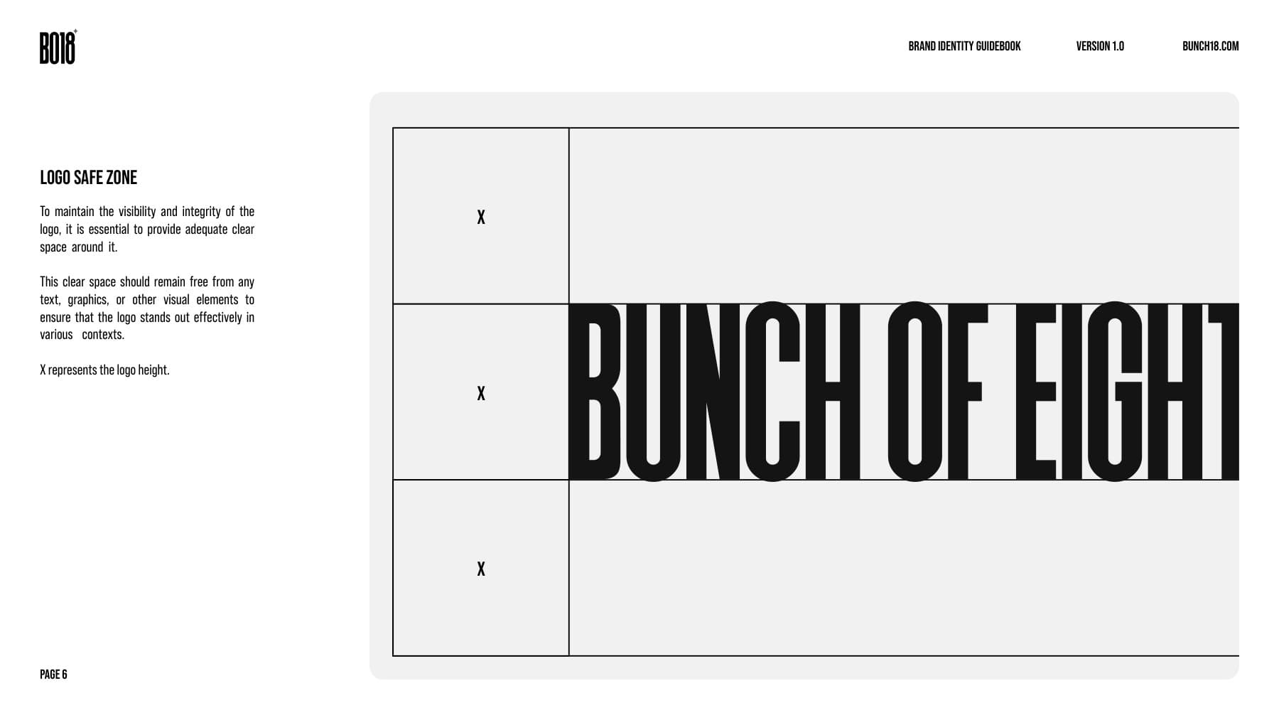 bo18 brand guidebook — logo construction