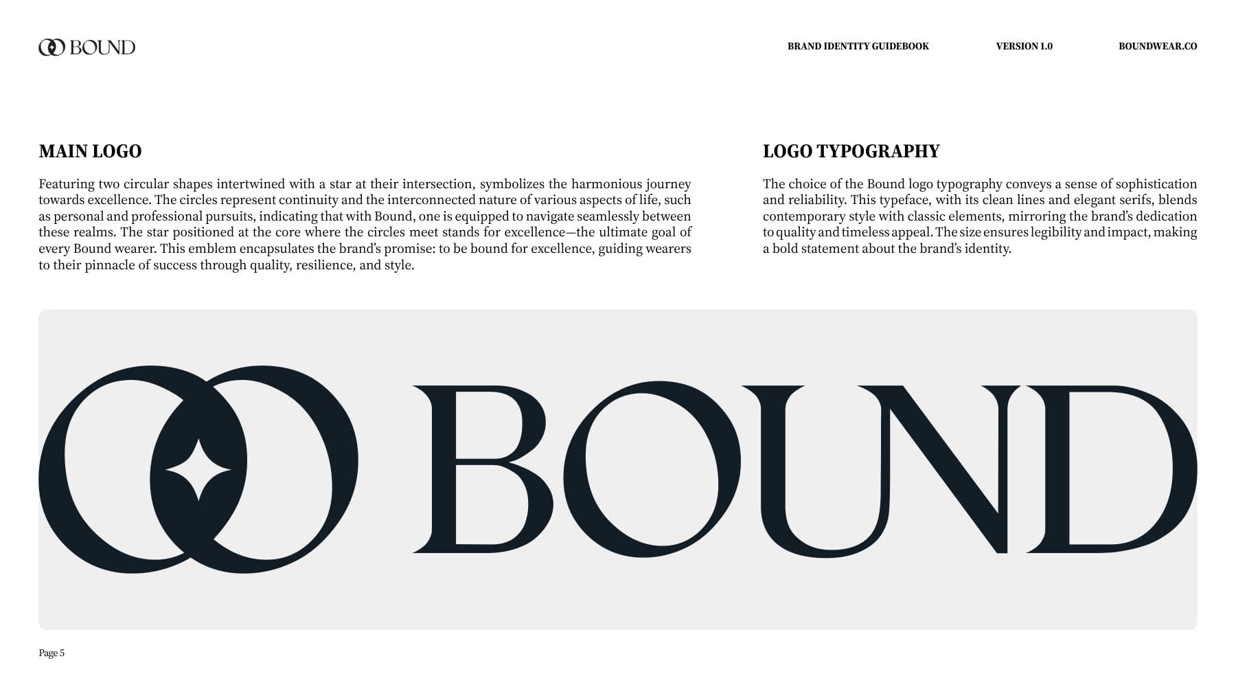 bound brand guidebook — the interlocking rings revealed
