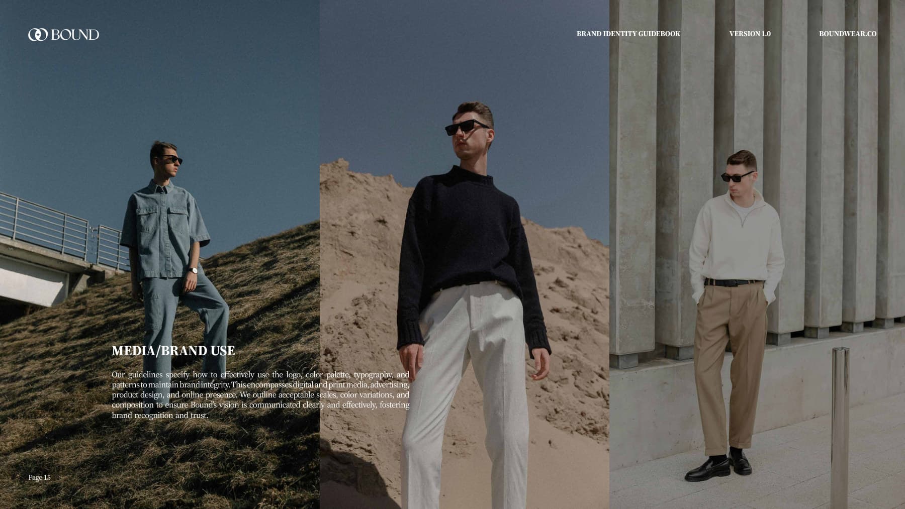 bound brand guidebook — campaign photography