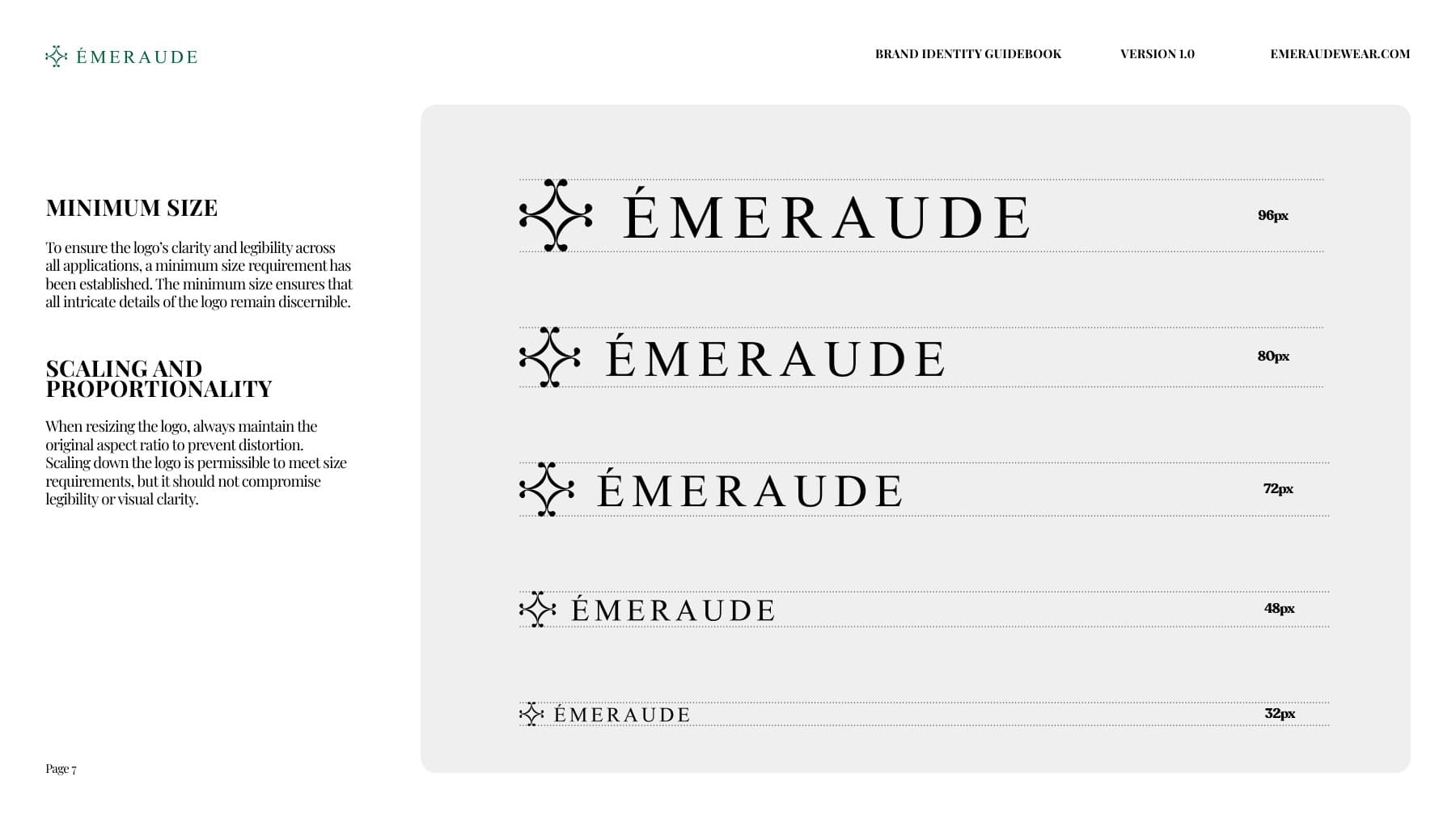 emeraude brand guidebook — logo variations