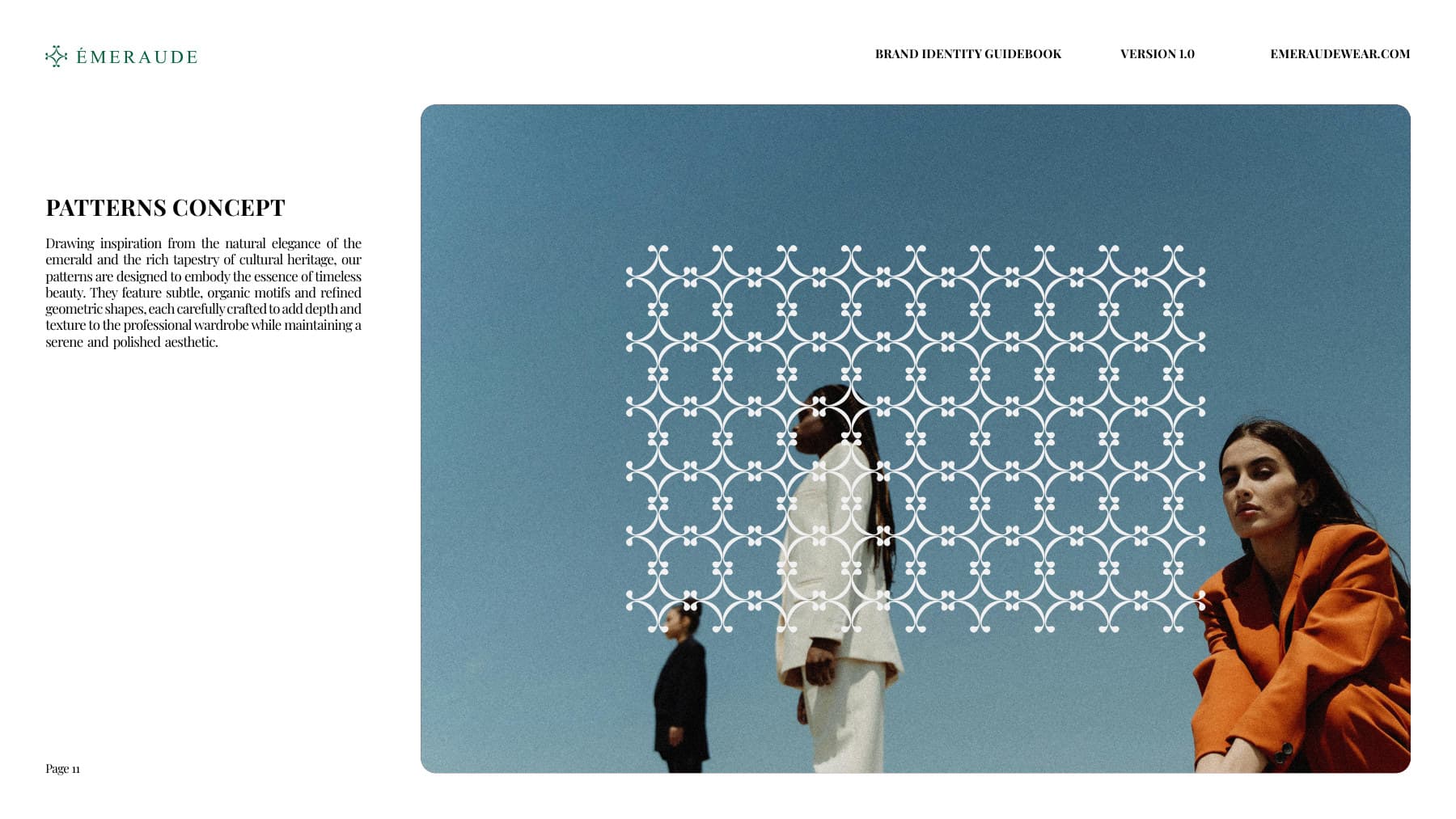 emeraude brand guidebook — ornament pattern