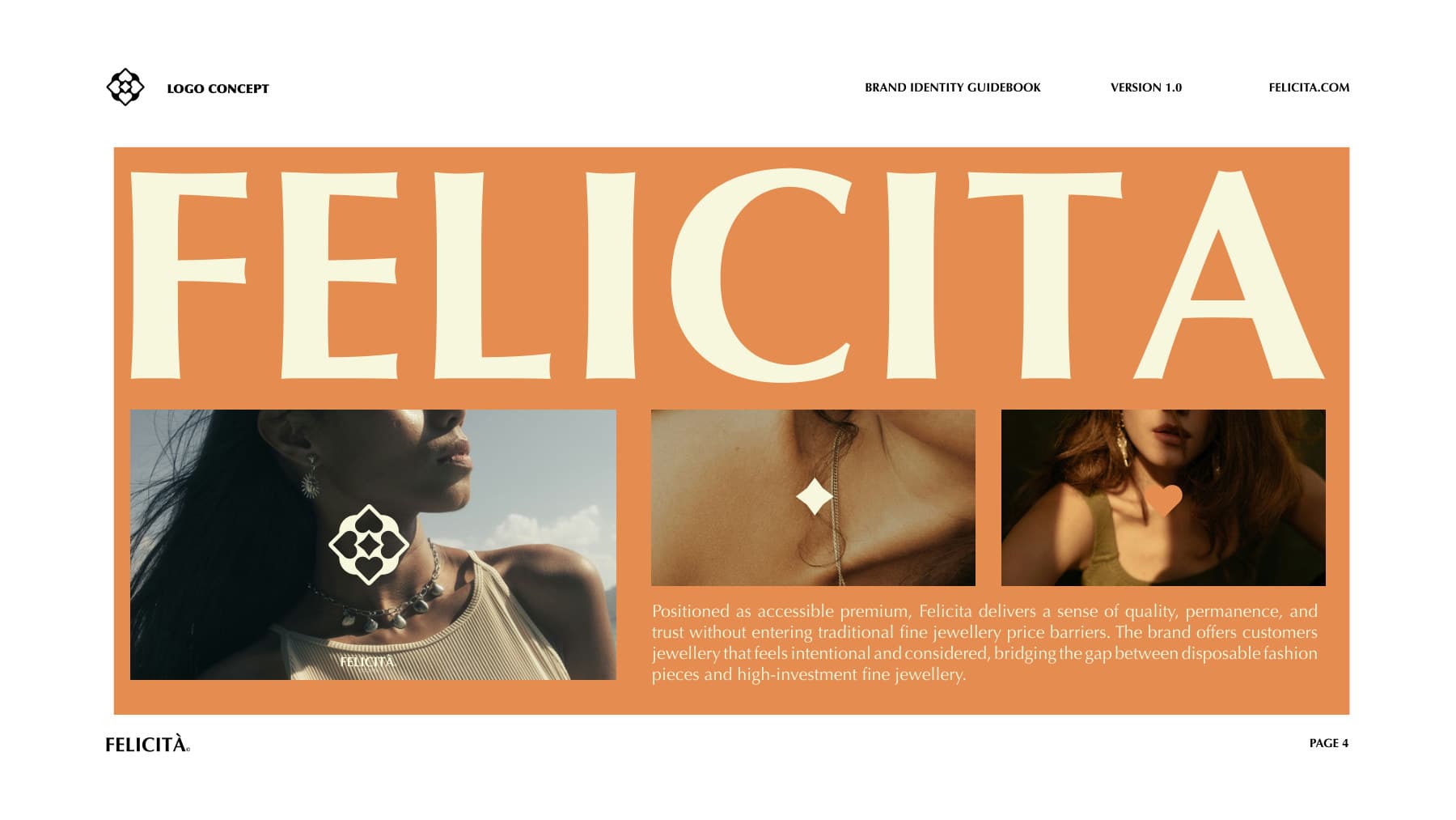 felicita brand guidebook — logo concept