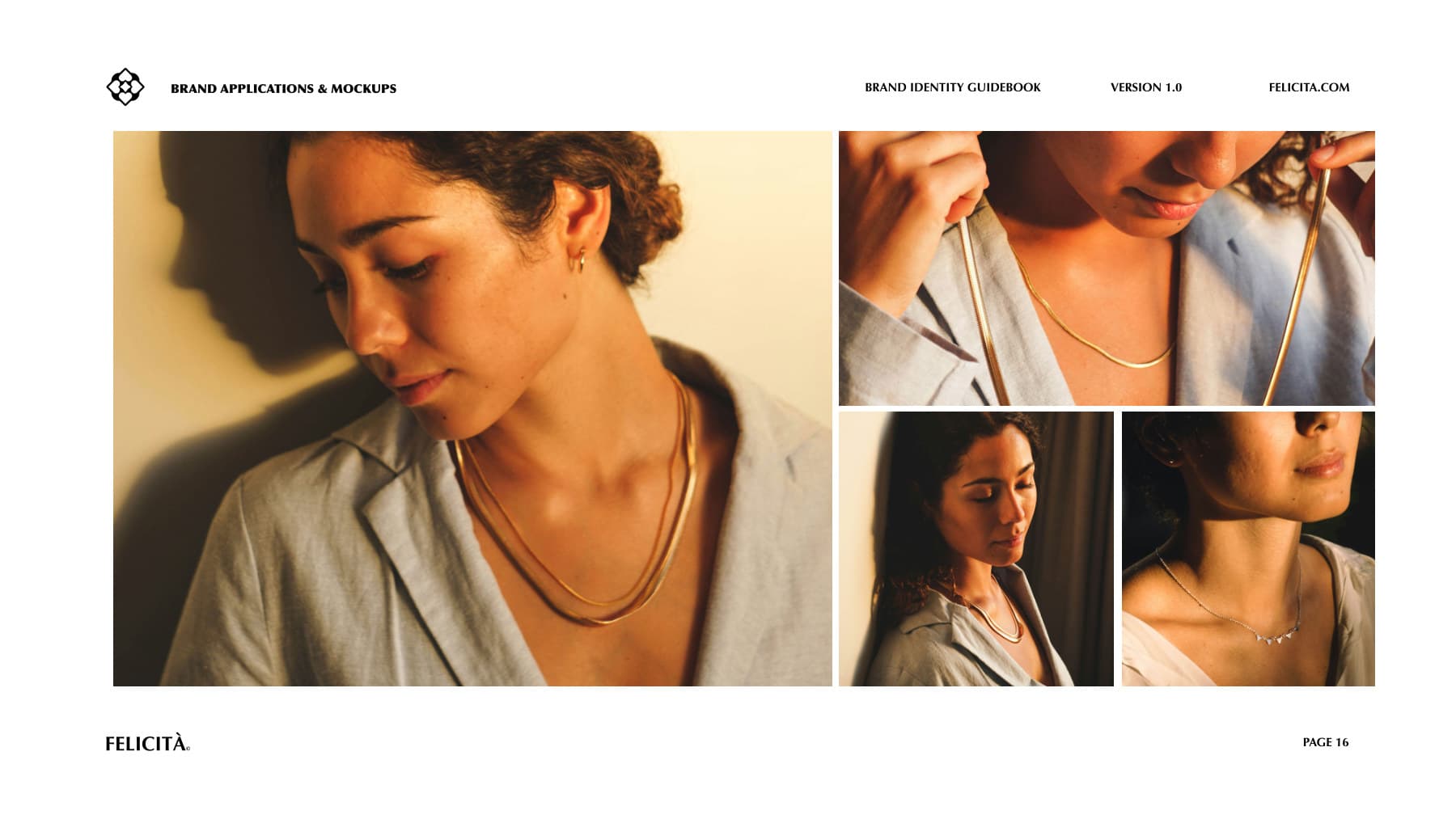 felicita brand guidebook — brand applications