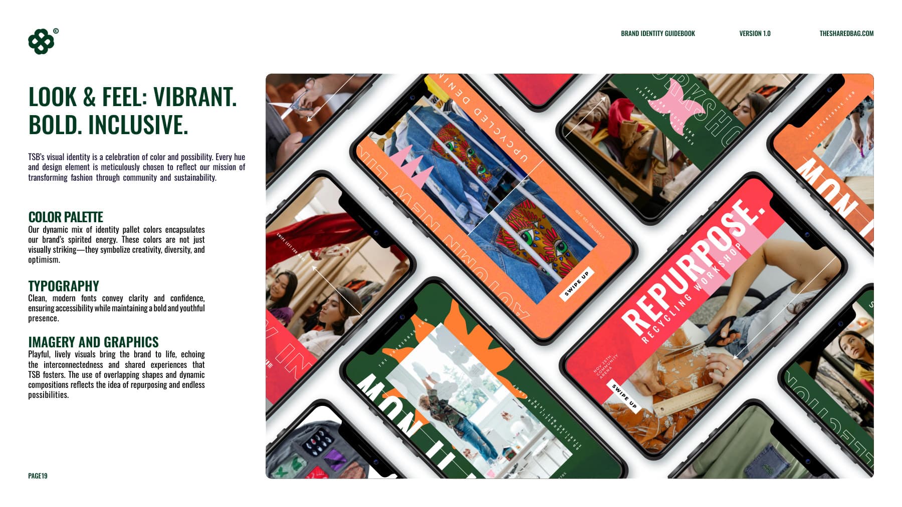 the shared bag brand guidebook — brand applications